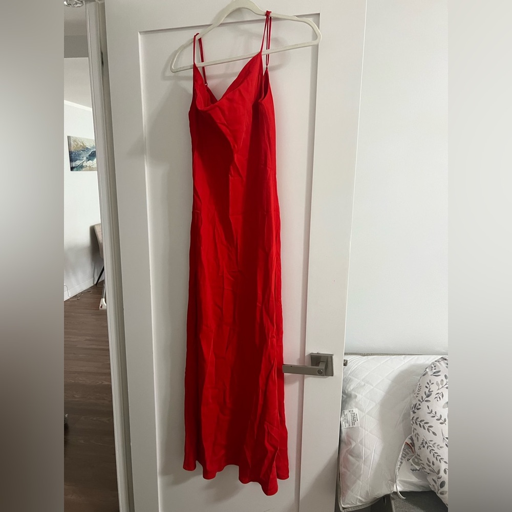 Zara Red Spaghetti Strap Maxi Gown - Picture 4 of 4